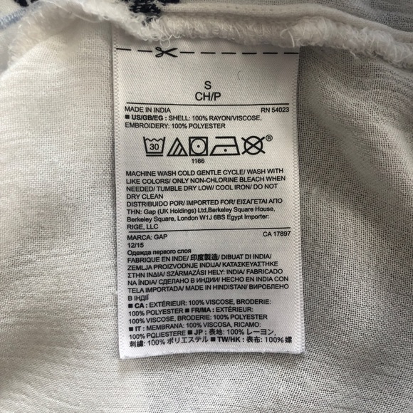 GAP White with embroidered details Women's Blouse - Picture 7 of 8